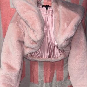 Forever 21 Blush Faux Fur Jacket